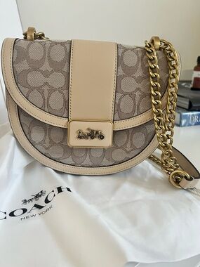 Coach Women's Alie Signature Jacquard Saddle Crossbody Bag